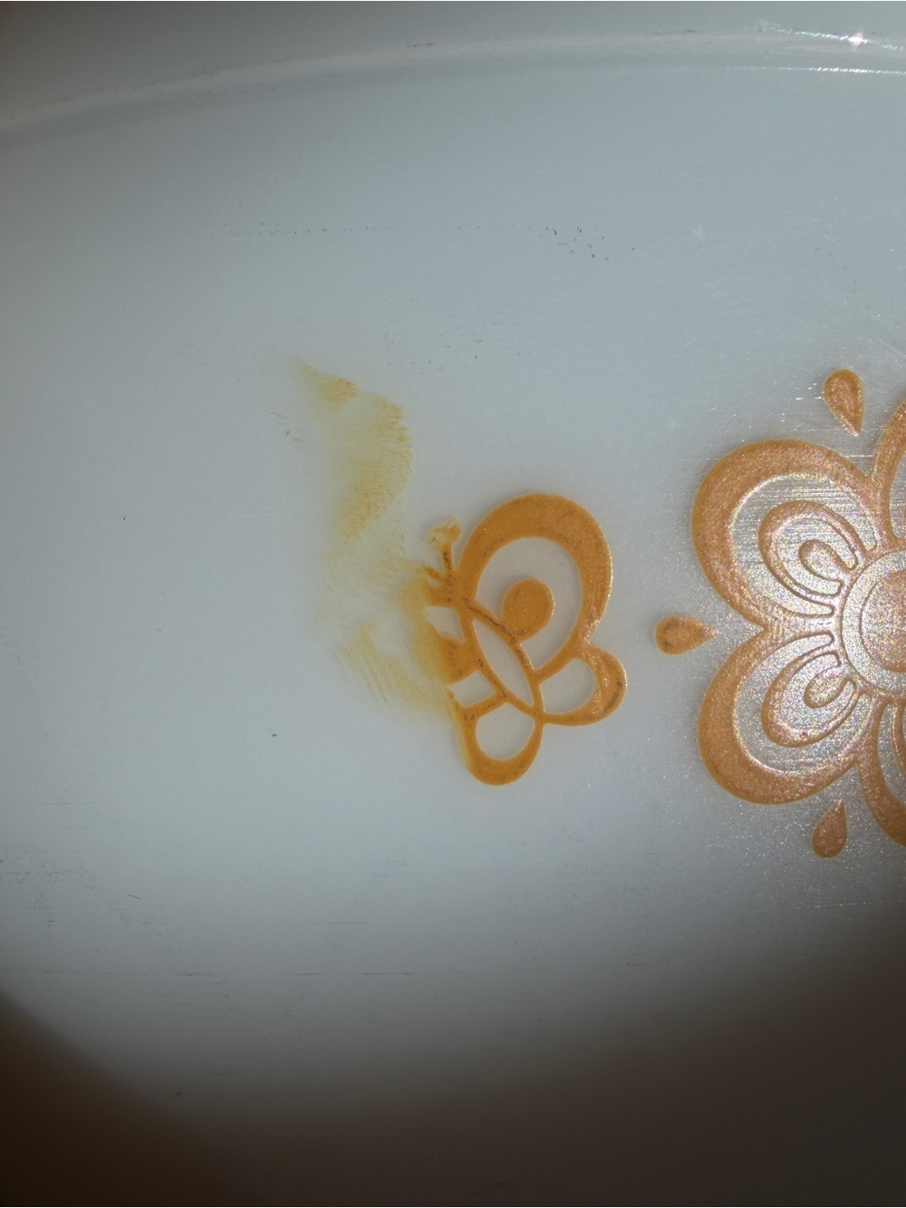 Butterfly Gold Pyrex - Picture 2 of 4